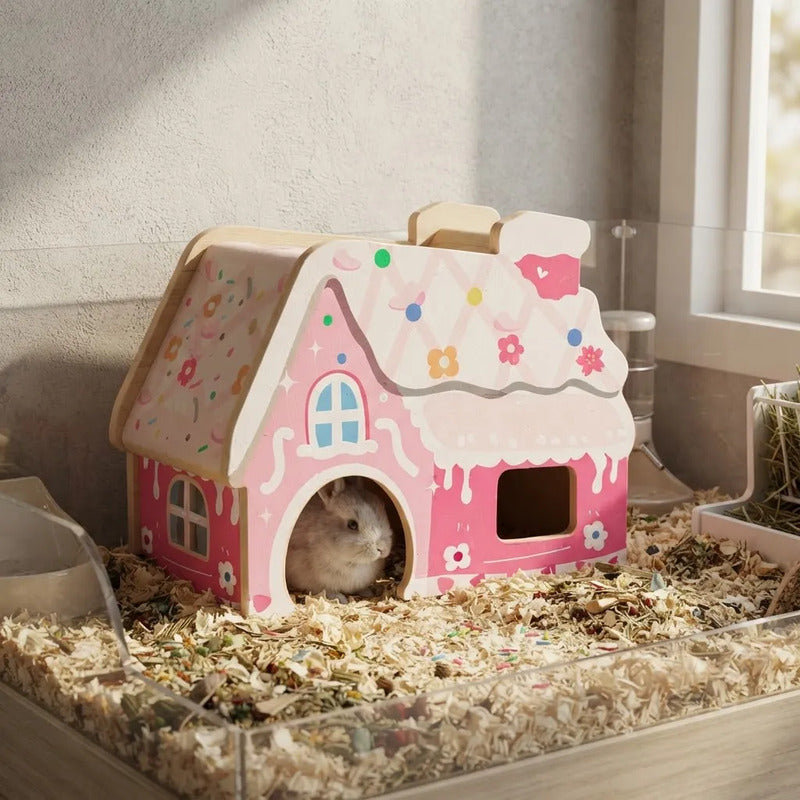 Candy House Escondite Diseño Casa De Caramelo Para Roedores
