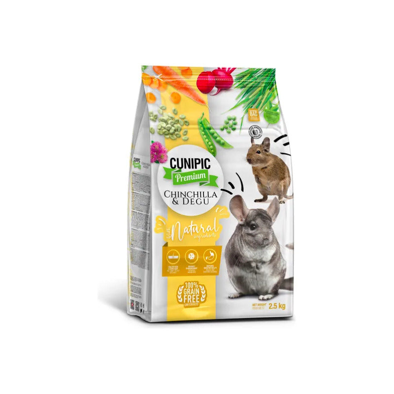 Cunipic Premium Alimento Para Chinchilla Y Degu, 2.5 Kg