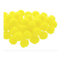 Mercería Pom Poms De 19mm Color Amarillo 1 Paq De 100pz