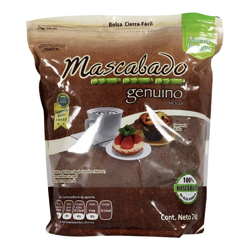 Azúcar Mascabado Metco Bolsa 2 Kg Sin Gluten