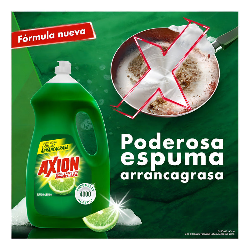 Lavatrastes Para Lavavajillas Axion Limón Líquido En Botella 2800 ml
