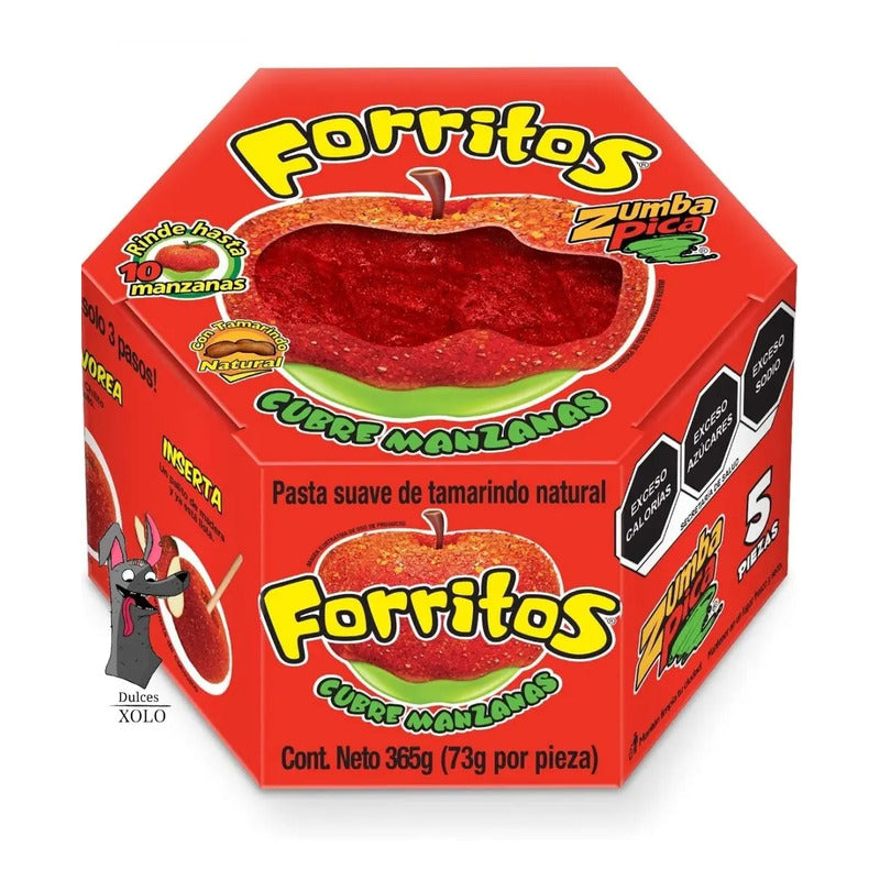 Forritos Cubremanzanas Tamarindo Zumba Pica 5 Piezas 365g