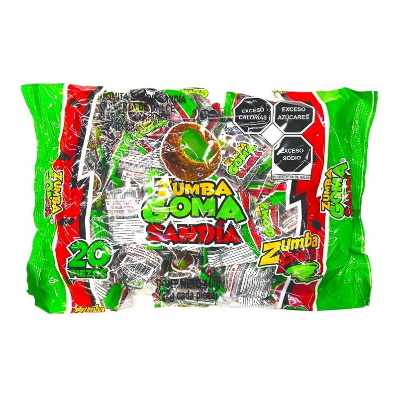Zumba Goma Sandia Tamarindo 20pzs