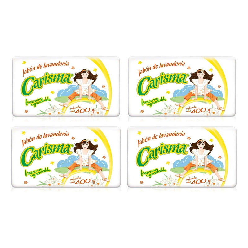 Jabón De Lavandería Carisma En Barra 400 G (4 Piezas)