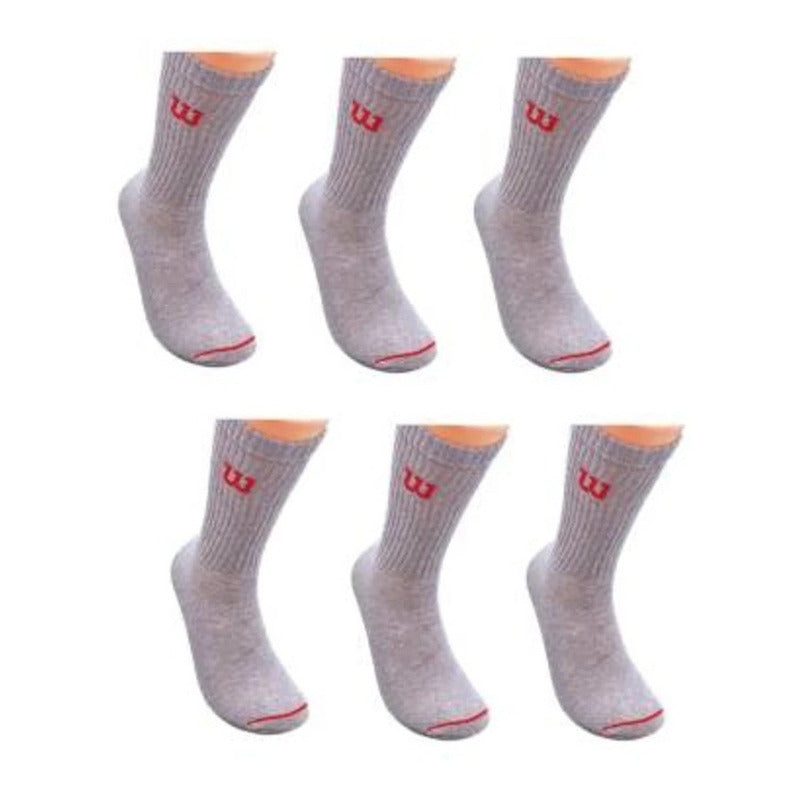 Calceta Wilson Extra Comfort Unitalla Gris 6 Pares Gris Unitalla