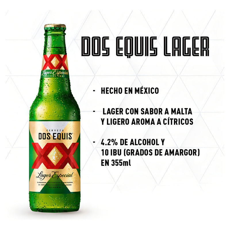 Cerveza Dos Equis Lager 24 Botellas De 355ml