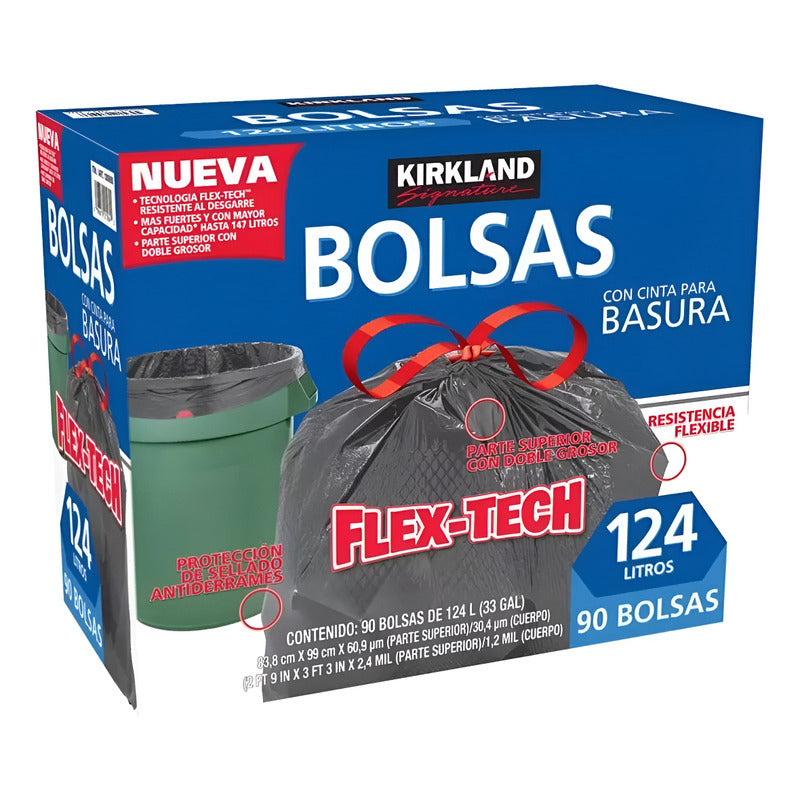 Kirkland Signature Bolsas Para Basura 90 Pzas De 124 L