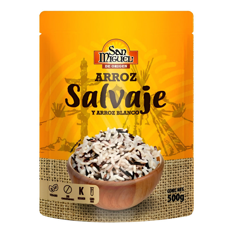 Arroz San Miguel Salvaje Y Blanco 500g (4pzs)