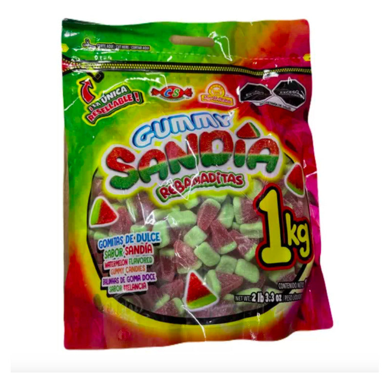 Gomitas Gummy Sandia Rebanaditas Las Delicias 3 Paq De 1kg