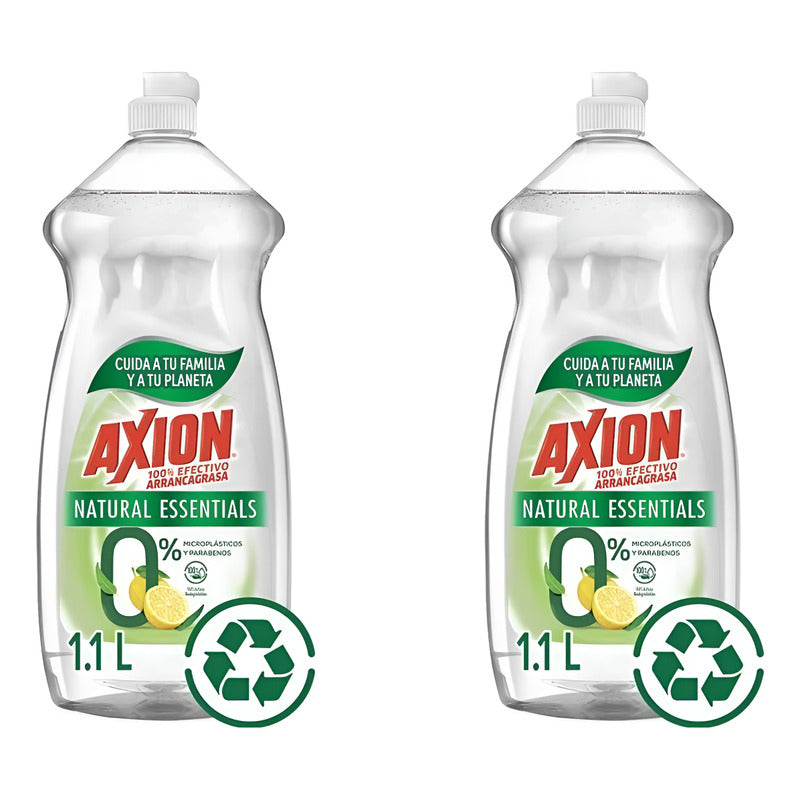 Axion Lavatrastes  Natural Essentials Eucalipto 1.1 L (2 Pz)