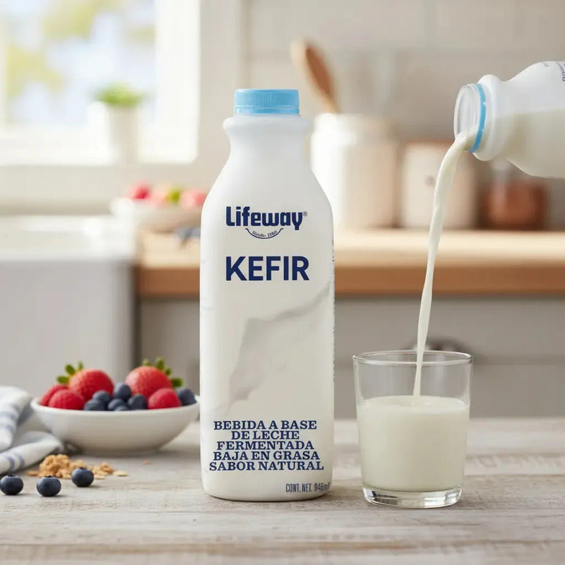 Bebida Lifeway Kefir Sabor Natural Baja Grasa 946ml (2pzas)
