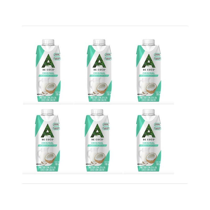 A De Coco Original Nectar De Coco Sin Azucar 12 Pzs De 330ml