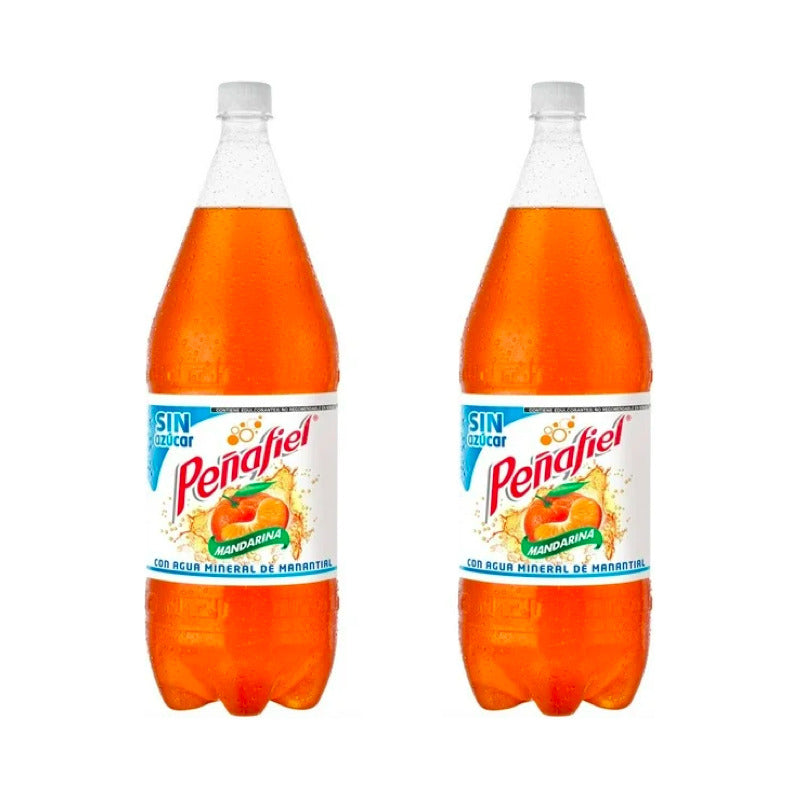 Agua Peñafiel Sin Azúcar Sabor Mandarina 4 Pzas De 2 Litros