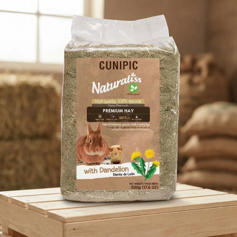 Heno Con Diente De León Para Pequeños Mascotas, 500 G