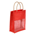 Bolsa De Yute  Ventana Rojo 27.5x21x10 Pack De 3