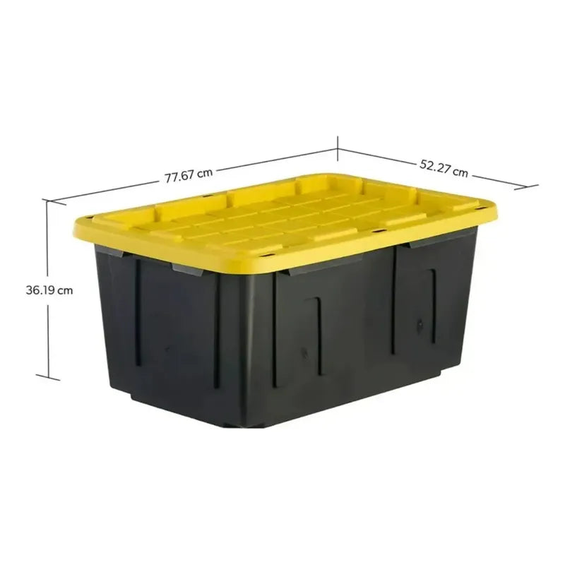 Caja Organizadora Member's Mark Tapa Amarilla 102.2 Litros Negro Lisa