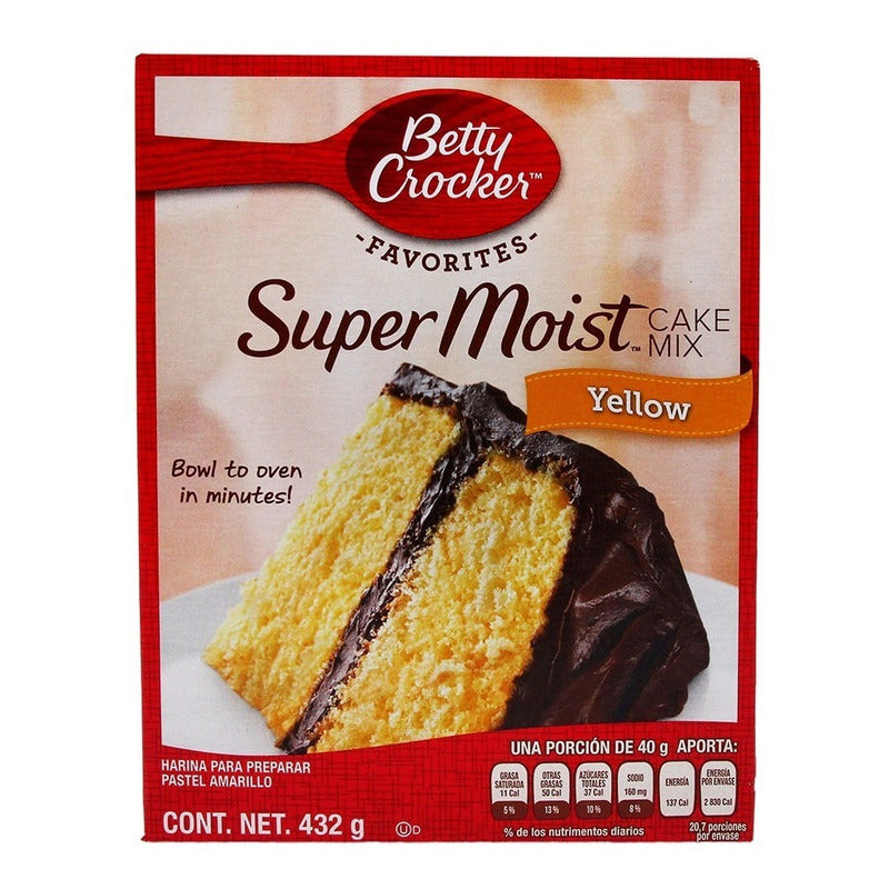 Harina Para Pastel Amarillo Betty Crocker 432g (4pzas)