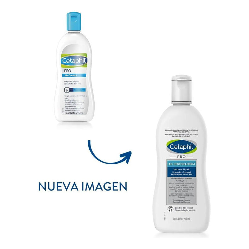 Cetaphil Restoraderm Pro Ad Limpiadora Facial, 295 Ml