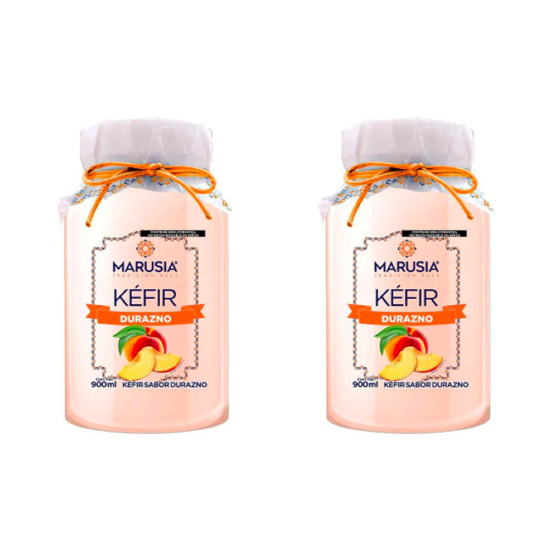 Kefir Marusia Sabor Durazno Bebida 2 Piezas De 900ml