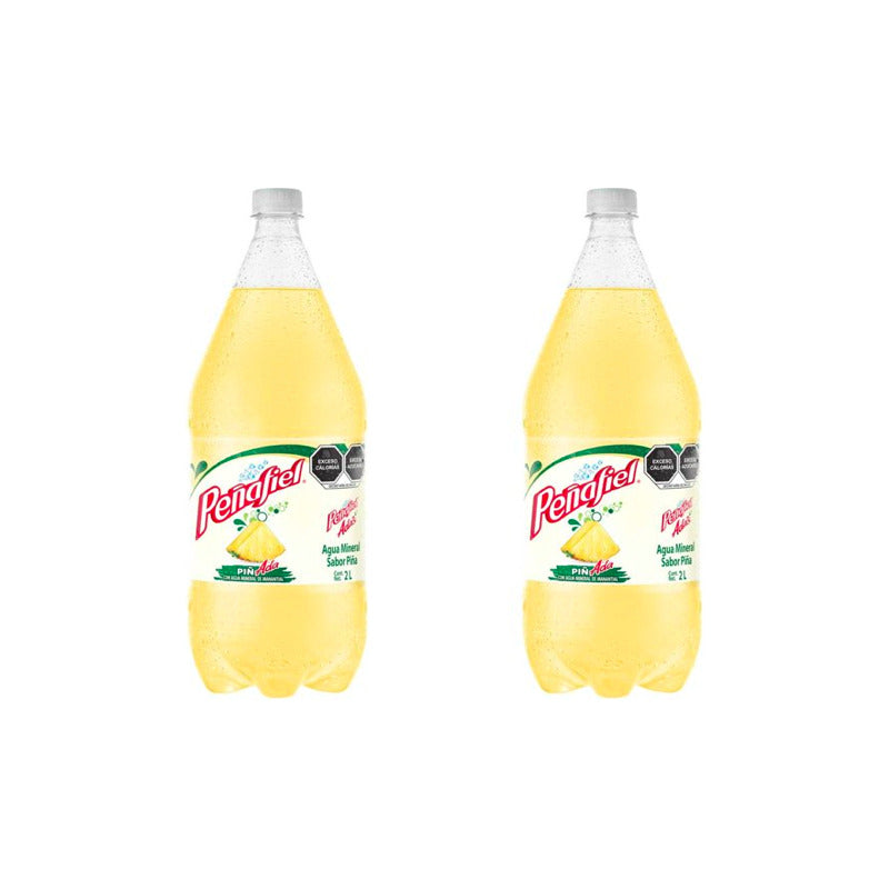 Agua Mineral Peñafiel Adas Sabor Piñada 8 Pzas De 2 Litros
