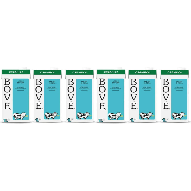 Leche Entera Bové Orgánica  1 Litro (6 Pz)