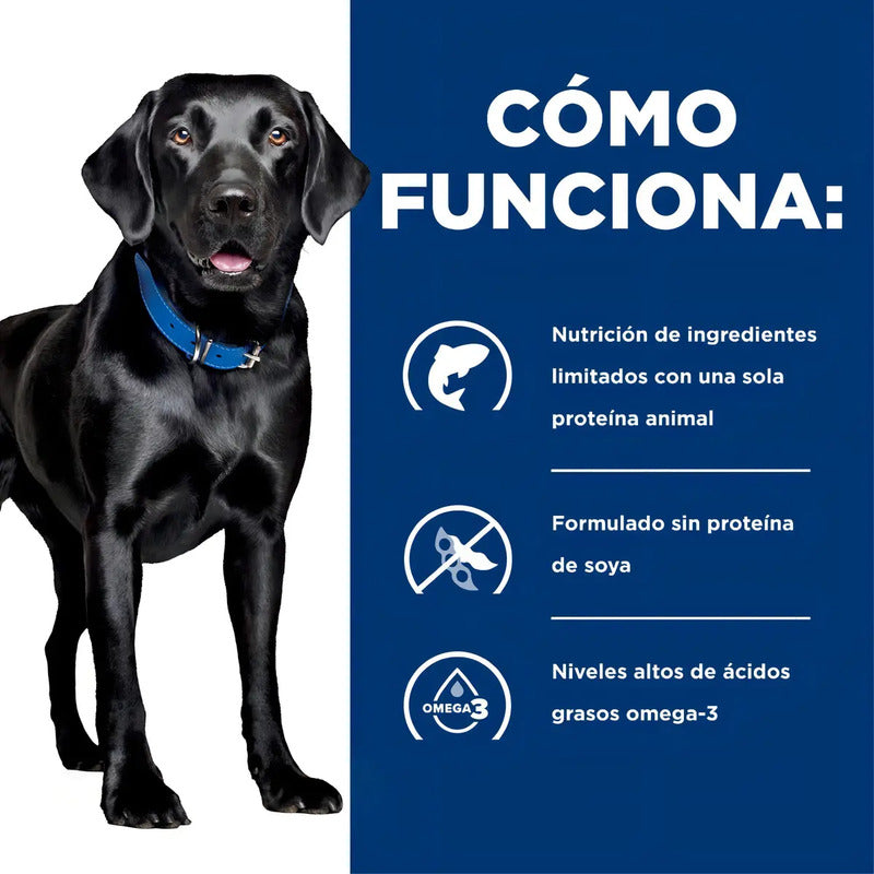 Alimento Hill's Prescription Diet Food Sensitivities D/d Para Perro Adulto Todos Los Tamaños Sabor Papa Y Salmón De 11.34 Kg