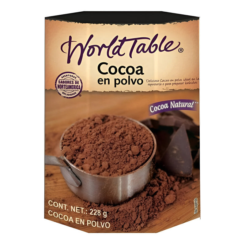 Cocoa World Table En Polvo 228g (2 Pzs)