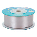 Listón Fantasías Miguel Satinado Plata 23mm Rollo 10m Elegante Decoración Lisa
