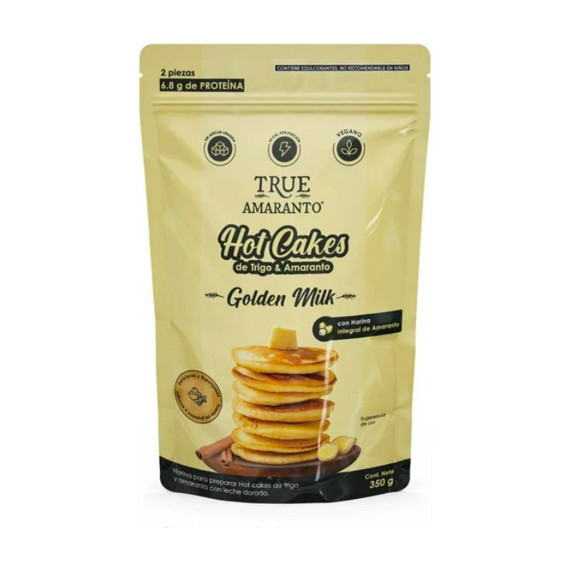 Harina Para Hot Cakes True Amaranto Golden Milk 6 Pz De 350g