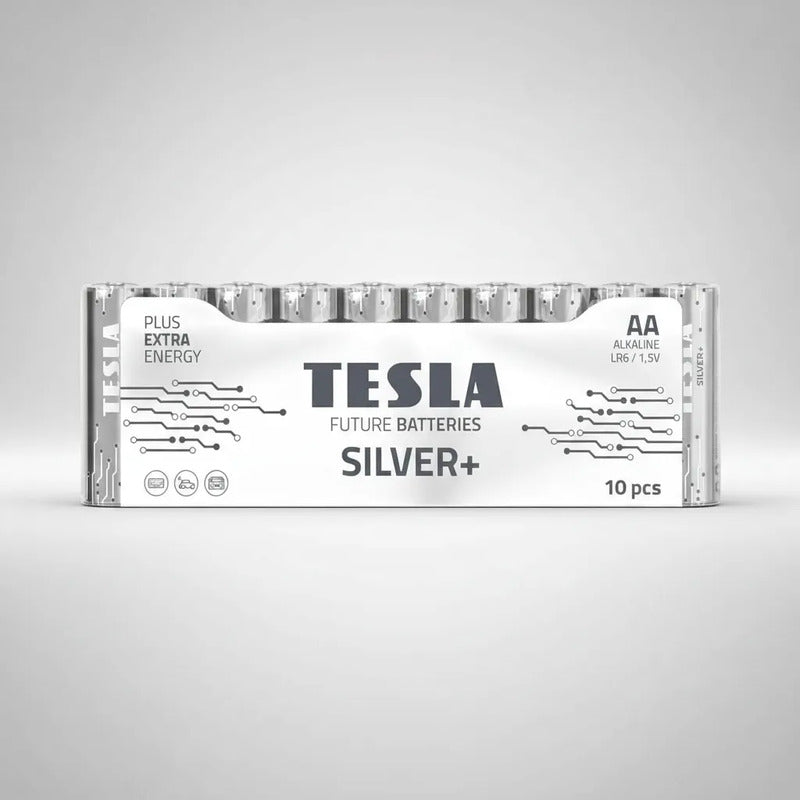 Pilas Alcalinas Tesla Aa Silver+ Paquete 10 Piezas