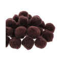 Mercería Pom Poms De 25mm Color Café 2 Paquetes De 100pz