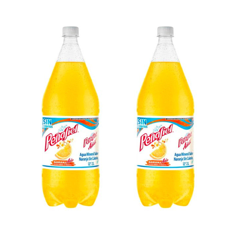 Agua Peñafiel Adas Ligera Sabor Naranjada 2 Pzas De 2 Litros