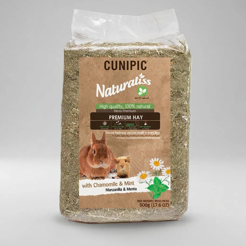 Heno Con Manzanilla Y Menta Para Pequeñas Mascotas, 500 G