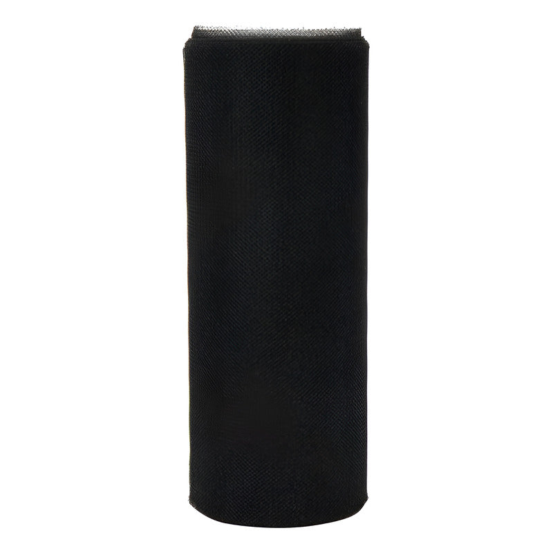 Tul Brillante Negro Rayas