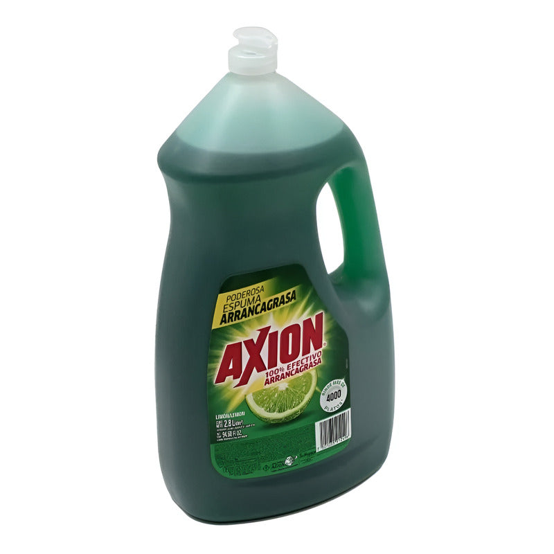 Lavatrastes Para Lavavajillas Axion Limón Líquido En Botella 2800 ml