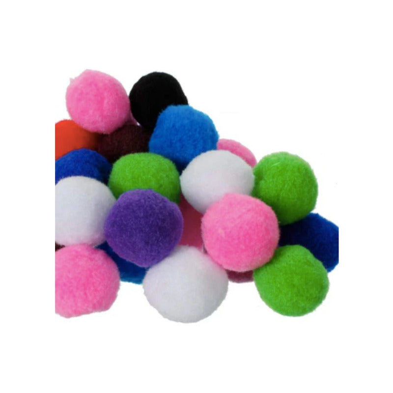 Mercería Pom Poms De 50mm Colores Surtidos 2 Paq Con 30pz