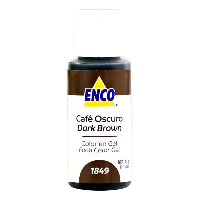 Colorante En Gel Enco Café Oscuro (40g) (2pzs) Cafe Obscuro