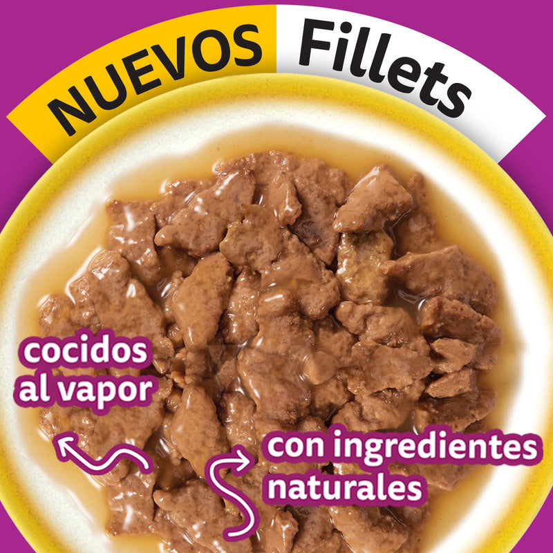 Alimento Húmedo Whiskas Fillets De Pavo Para Gato Adulto, Pack De 24 Sobres