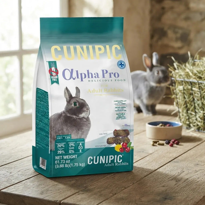 Cunipic Alpha Pro Alimento Para Conejo Adulto, 4 Kg