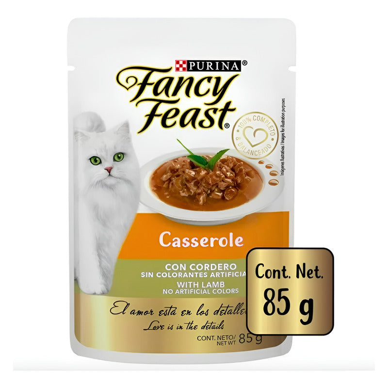 Alimento P/ Gato Fancy Feast Casserole Cordero 3pzas De 85g