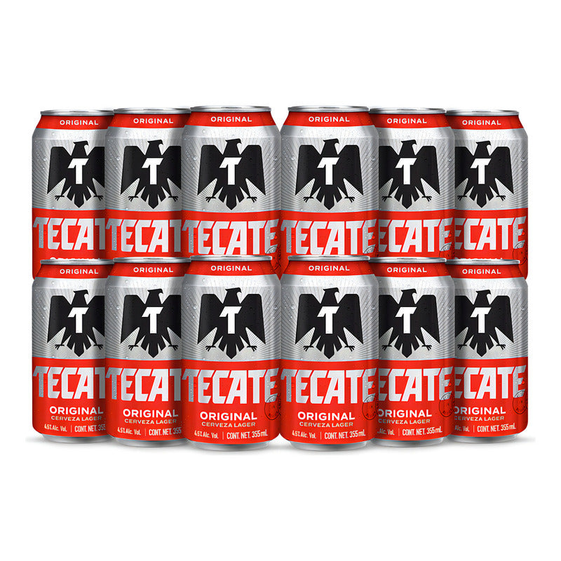 Cerveza Tecate Pilsner Dorada 355 Ml Pack 18 Latas