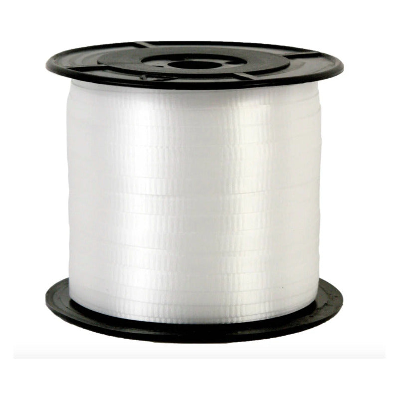Listón Curling Color Blanco 2 Carretes De 5mm X 91m Blanco Curling