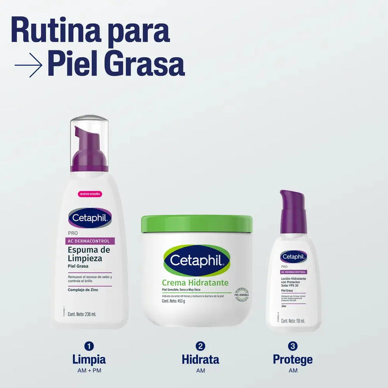 Hidratante Facial Cetaphil Pro Ac Contol Fps 30 De 110ml Grasa Día