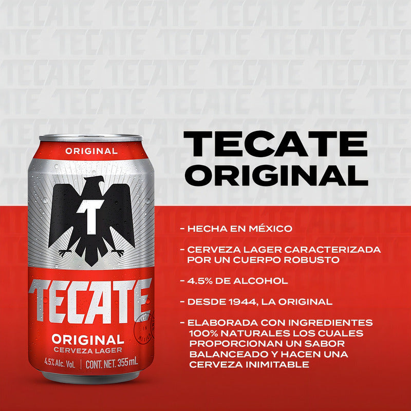 Cerveza Tecate Pilsner Dorada 355 Ml (18 Latas)
