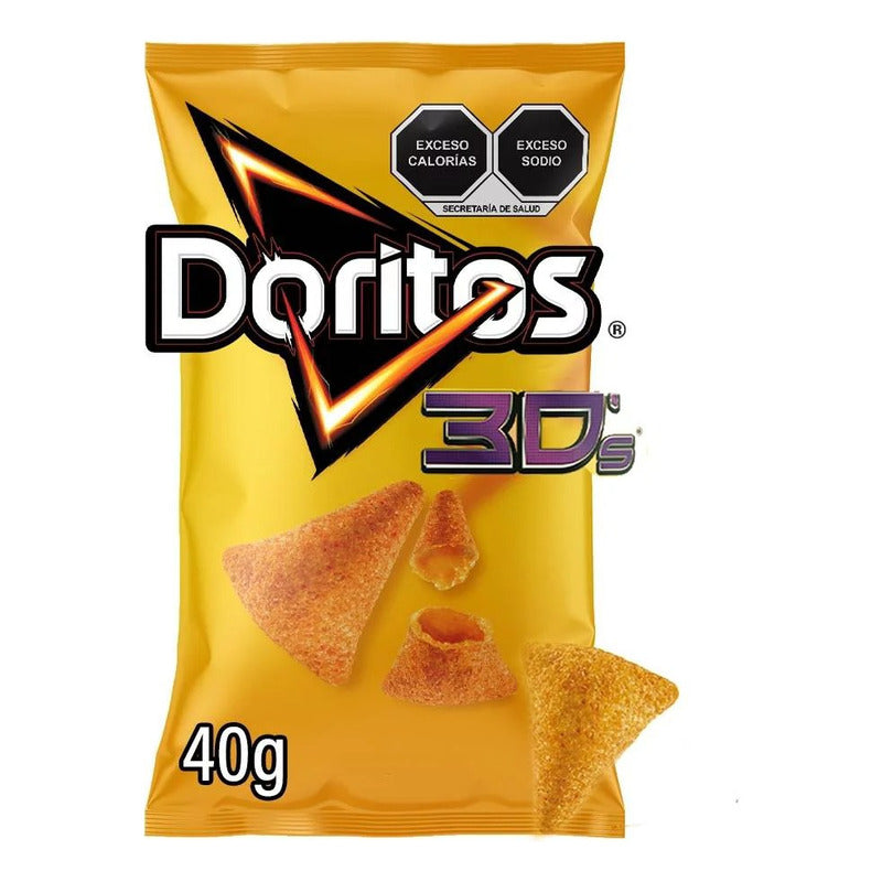 Doritos 3d Sabor A Queso 40 Grs 15 Paquetes