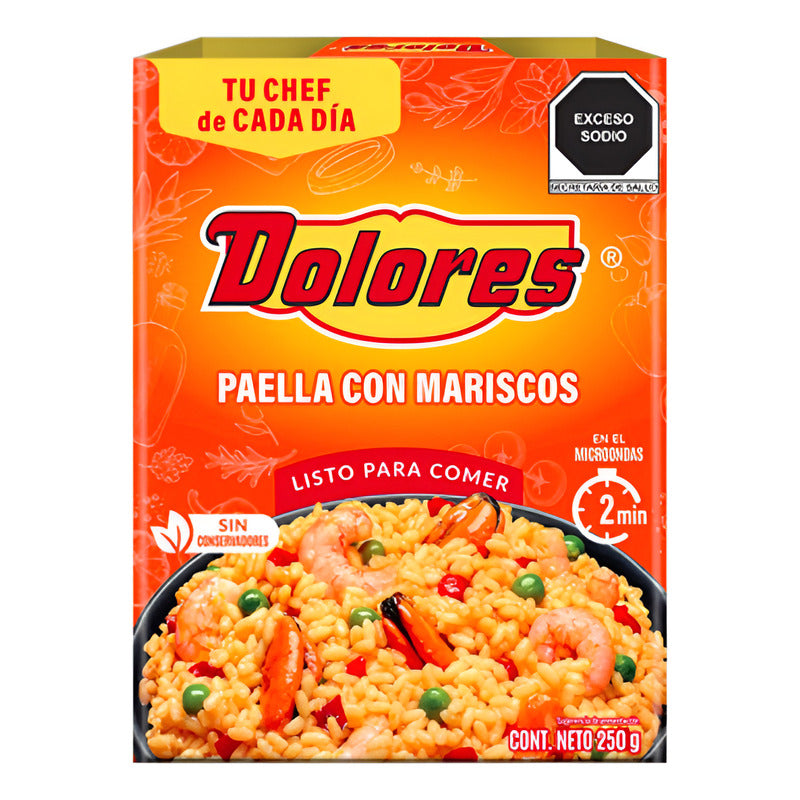 Paella Con Mariscos Listo Para Comer Dolores 4 Paq De 250gr