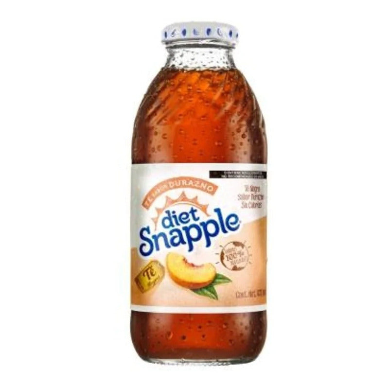 Té Negro Helado Snapple Sabor Durazno 473 Ml (6 Pzs)