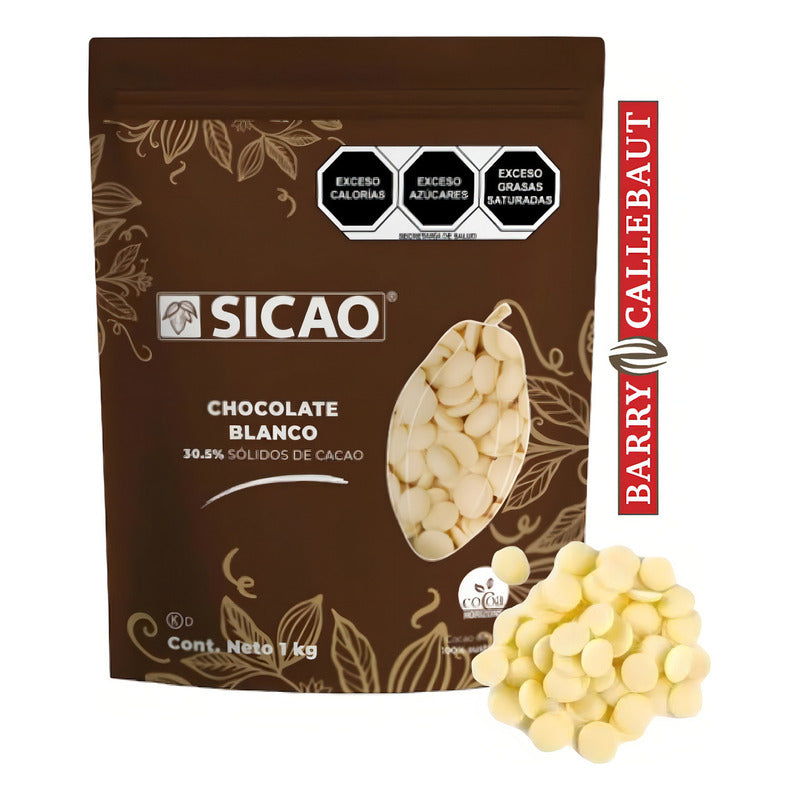 Chocolate Blanco Sicao 30.5% Cacao 1 Kg Para Repostería