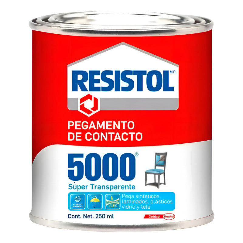 Pegamento De Contacto Resistol 5000 Transparente 250 Ml Color Sin Color