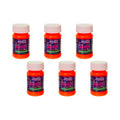 Pintura Acrílica Color Naranja Neón 6 Piezas De 35ml Naranja Neón